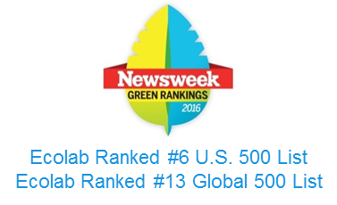 Ecolab Honored by Newsweek