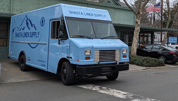 Shasta Linen Supply Adds Electric Vans from Motiv Power Systems